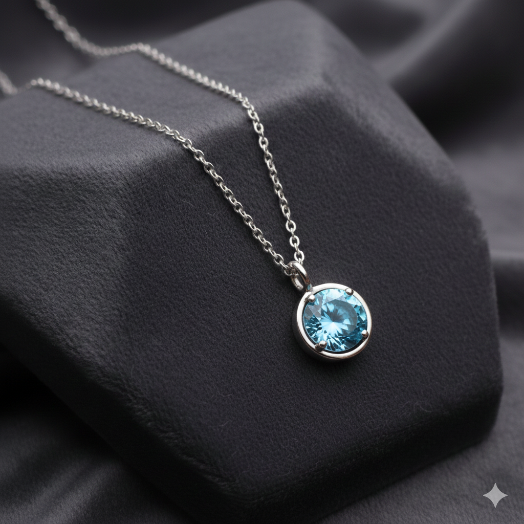 Handmade sterling silver gemstone necklace